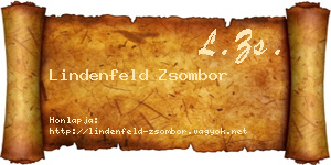 Lindenfeld Zsombor névjegykártya